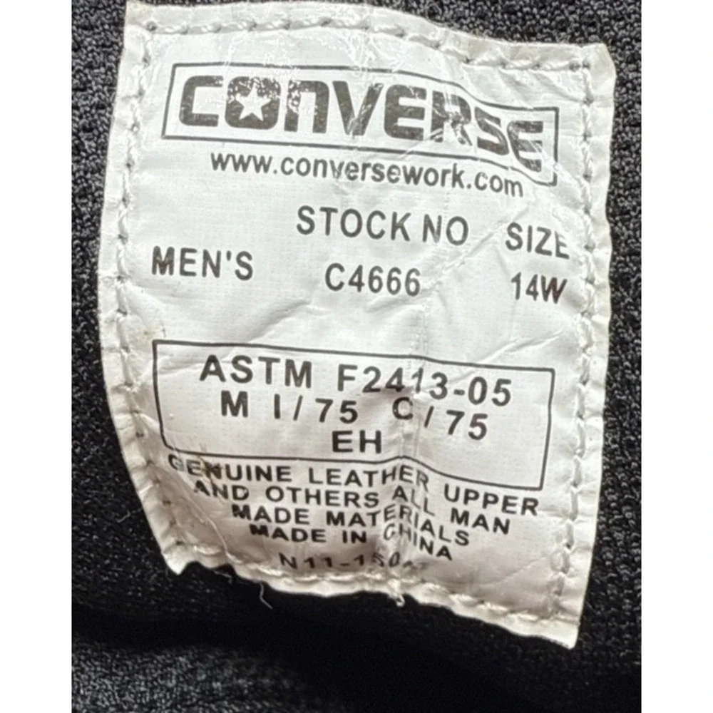 Converse Waterproof Composite Toe Leather Hiking Boots Men's 14 W ASTM F2413-05